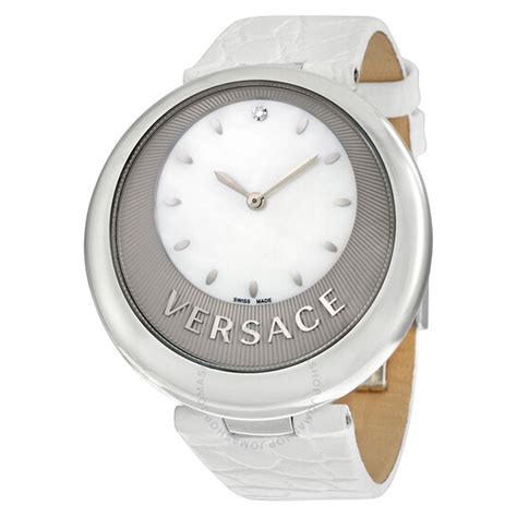 Versace Perpetuelle Mother of Pearl Dial Stainles Steel Ladies 